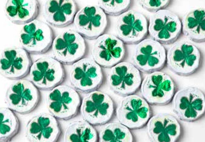 Madelaine foil wrapped chocolate shamrocks